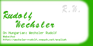 rudolf wechsler business card